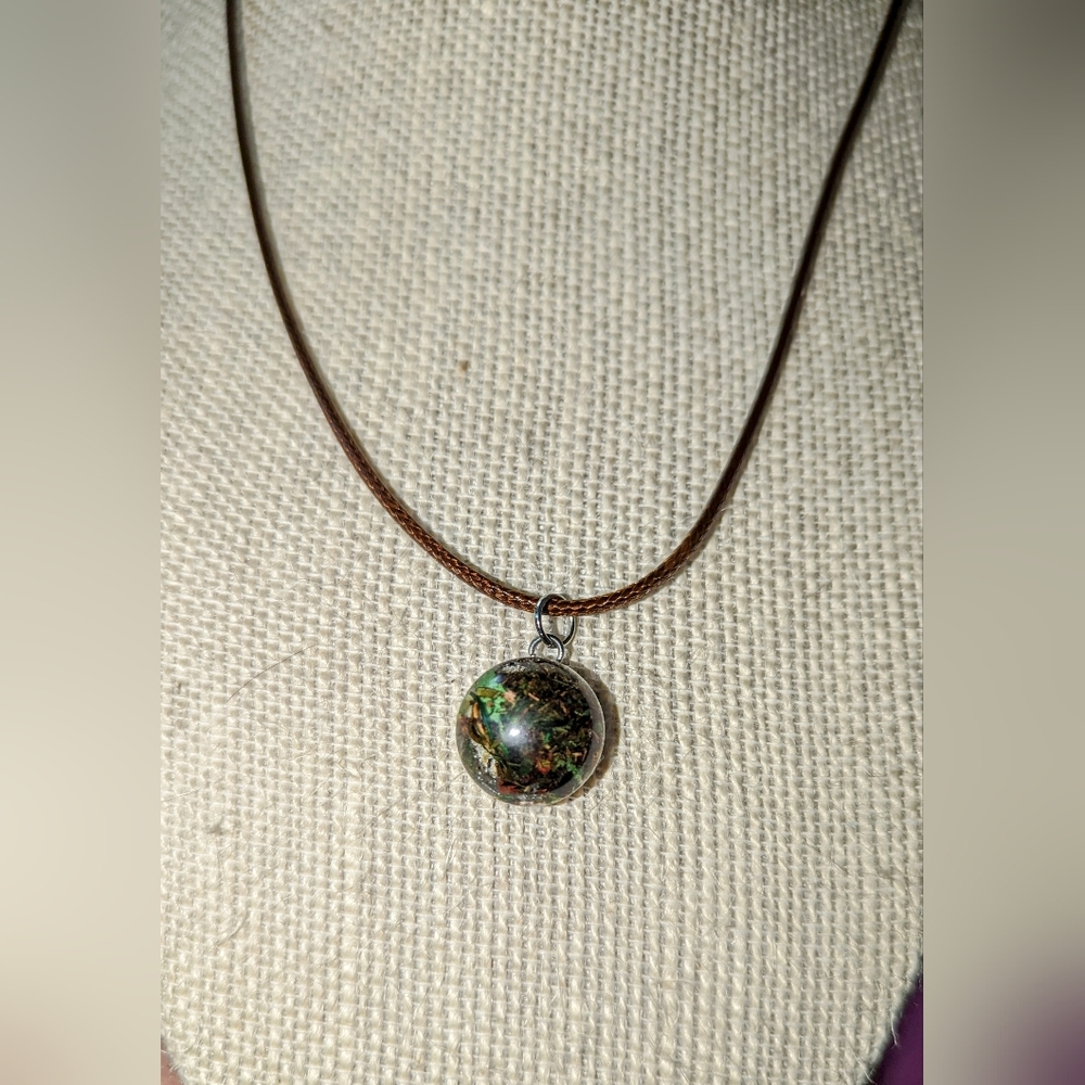 Eucalyptus terrarium necklace